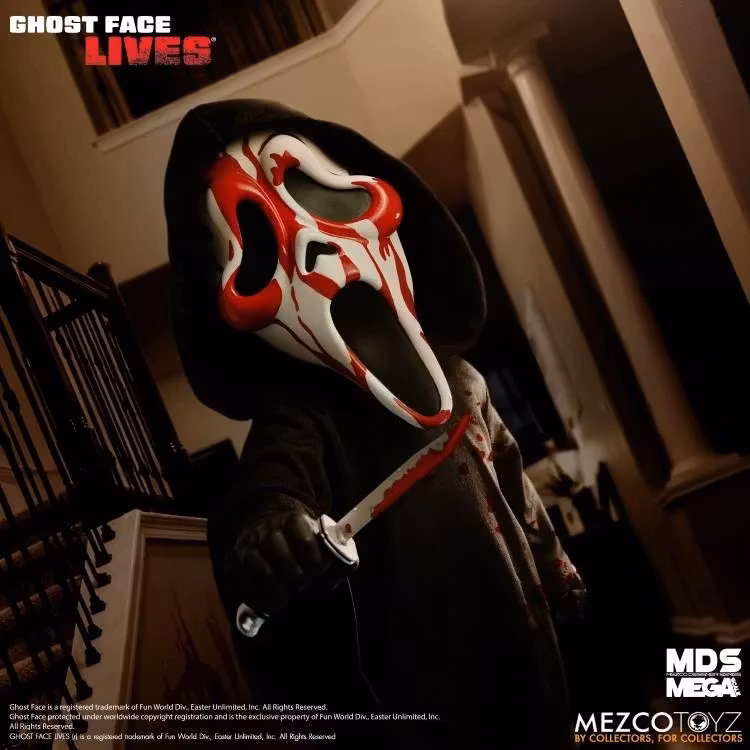Ghost Face Lives Mezco Designer Series Mega Scale Bloody Ghost Face Doll