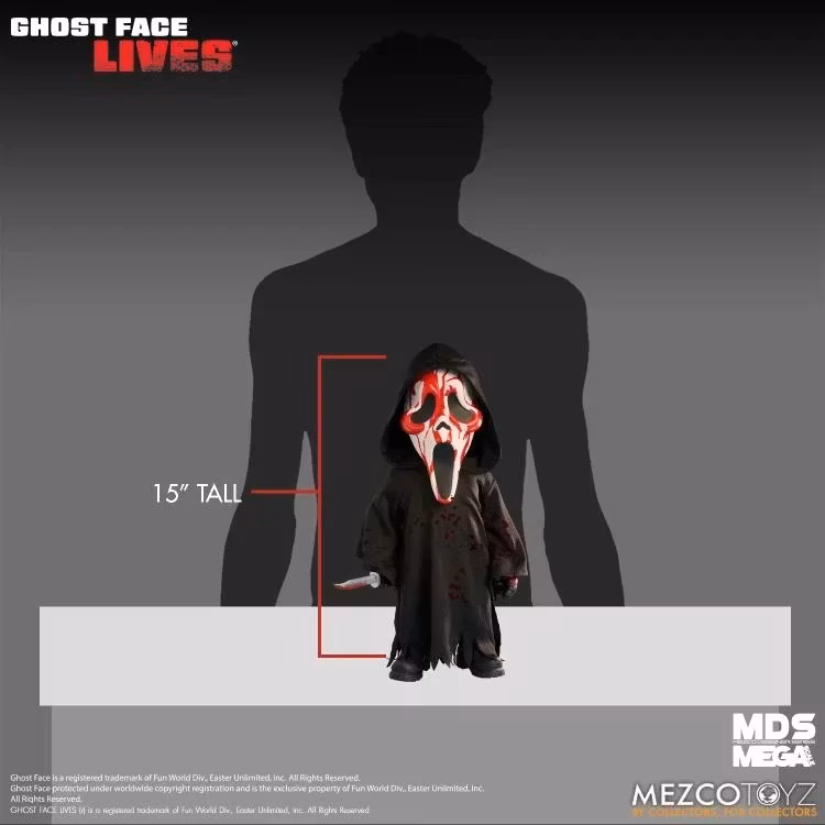Ghost Face Lives Mezco Designer Series Mega Scale Bloody Ghost Face Doll