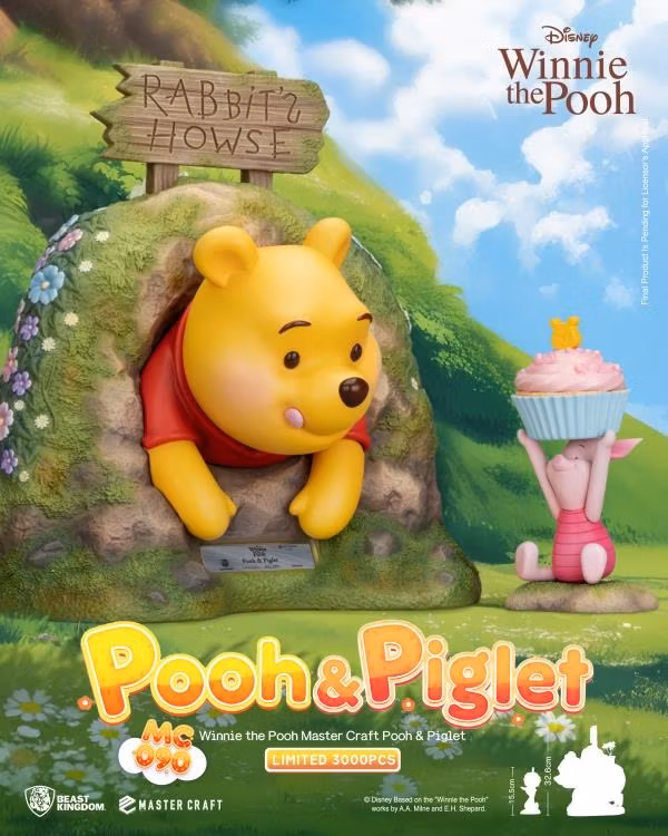 Winnie the Pooh Master Craft MC-090 Pooh & Piglet Limited Edition Statue Set