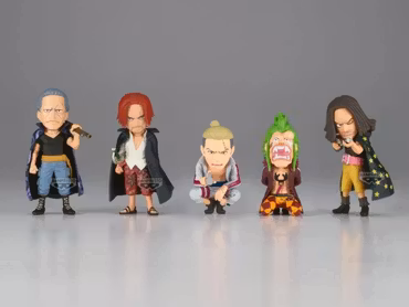 One Piece World Collectable Figure Red Hair Pirates vs. Bartolomeo Set of 5 Figures