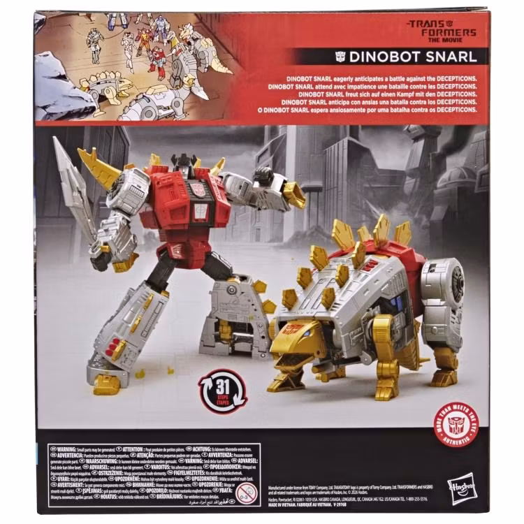 The Transformers: The Movie Studio Series 86 Leader Class Dinobot Snarl Action Figure