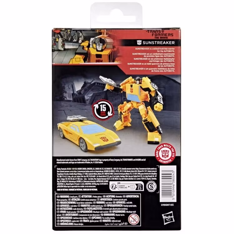 The Transformers: The Movie Studio Series 86 Deluxe Class Sunstreaker Action Figure