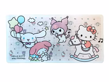 Sanrio Pink Black Party Series XXL Mousepad Hello Kitty & Friends Infant Style