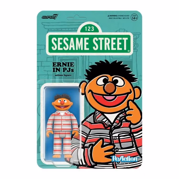 Sesame Street ReAction Ernie in PJs Action Figure