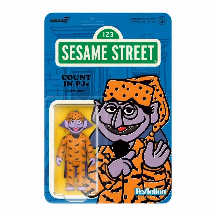 Sesame Street ReAction Count in PJs Action Figure