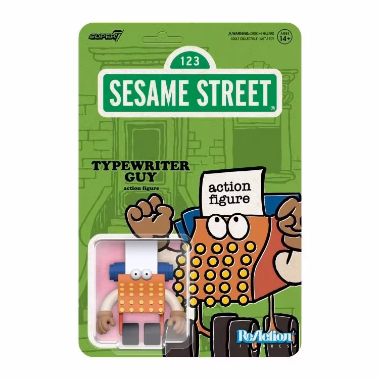 Sesame Street ReAction Typewriter Guy Action Figure
