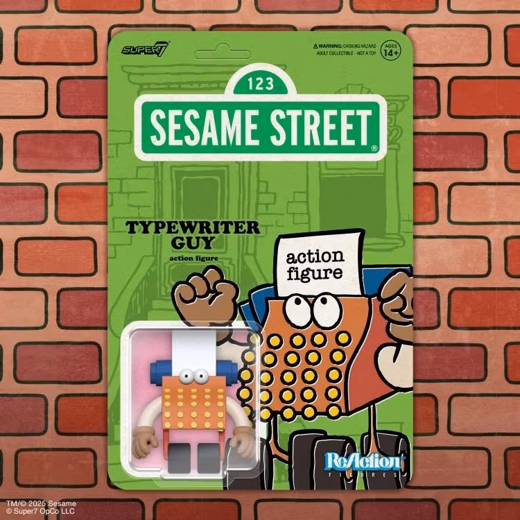 Sesame Street ReAction Typewriter Guy Action Figure