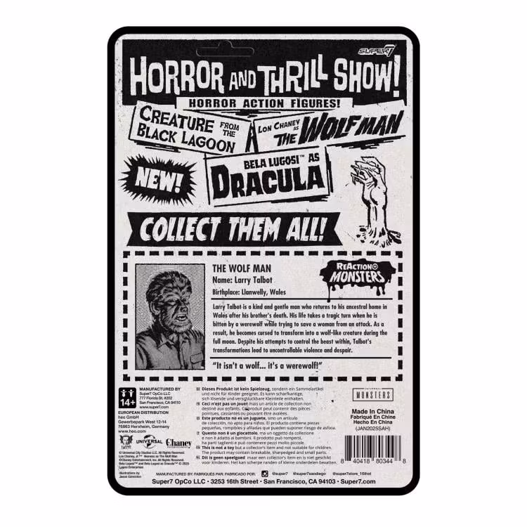 Universal Monsters ReAction+ The Wolf Man Action Figure