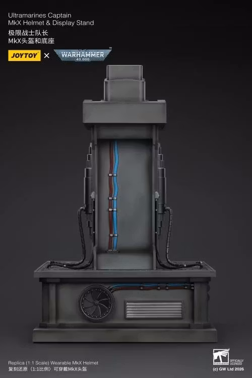 Warhammer 40,000 Ultramarines Captain Mk.X 1/1 Scale Helmet Replica with Display Stand