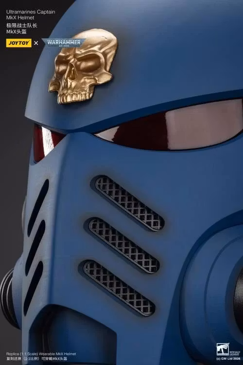 Warhammer 40,000 Ultramarines Captain Mk.X 1/1 Scale Helmet Replica