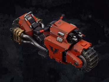 Warhammer 40,000 Blood Angels Raider-pattern Combat Bike with Twin-linked Bolt Rifles 1/18 Scale Vehicle