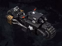 Warhammer 40,000 Raven Guard Raider-pattern Combat Bike with Twin-linked Bolt Rifles 1/18 Scale Vehicle