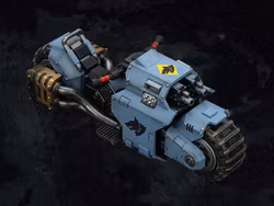 Warhammer 40,000 Space Wolves Raider-pattern Combat Bike with Twin-linked Bolt Rifles 1/18 Scale Vehicle
