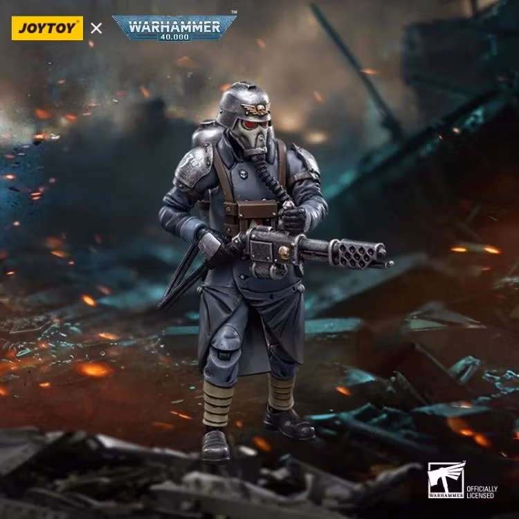 Warhammer 40,000 Death Korps of Krieg Veteran Squad Guardsman with Flamer 1/18 Scale Action Figure