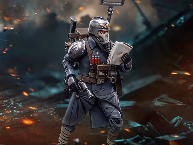 Warhammer 40,000 Death Korps of Krieg Veteran Squad Guardsman Communication Specialist 1/18 Scale Action Figure