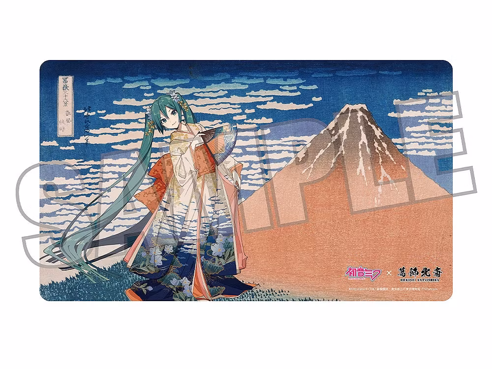 Hatsune Miku x Katsushika Hokusai iXima Desk Mat The Great Wave off Kanagawa/Fine Wind, Clear Morning