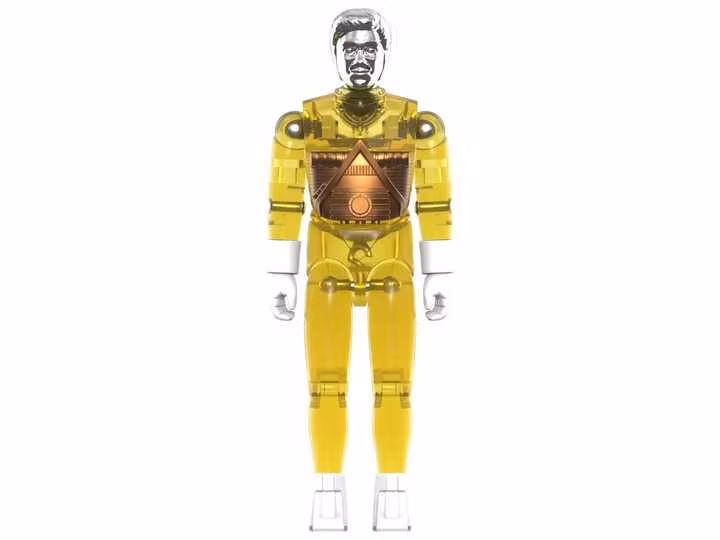 Micronauts ReAction+ Wave 03 Time Traveler (Translucent Yellow) Action Figure