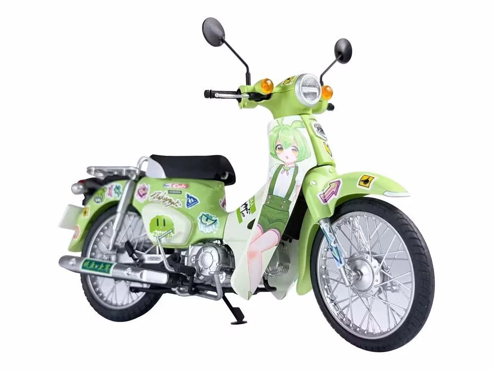 Tohoku Zunko Project Honda Super Cub (Zundamon Edition) 1/12 Scale Model Kit