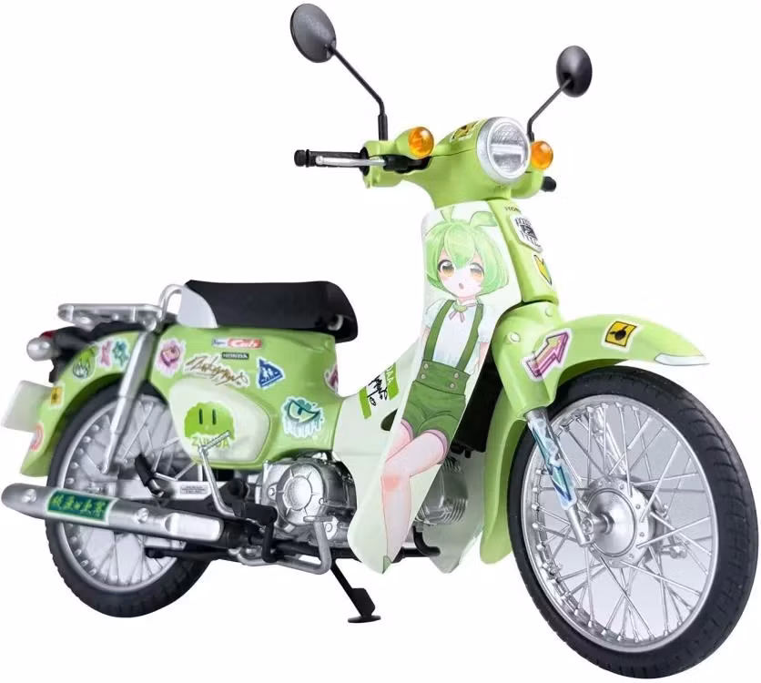 Tohoku Zunko Project Honda Super Cub (Zundamon Edition) 1/12 Scale Model Kit