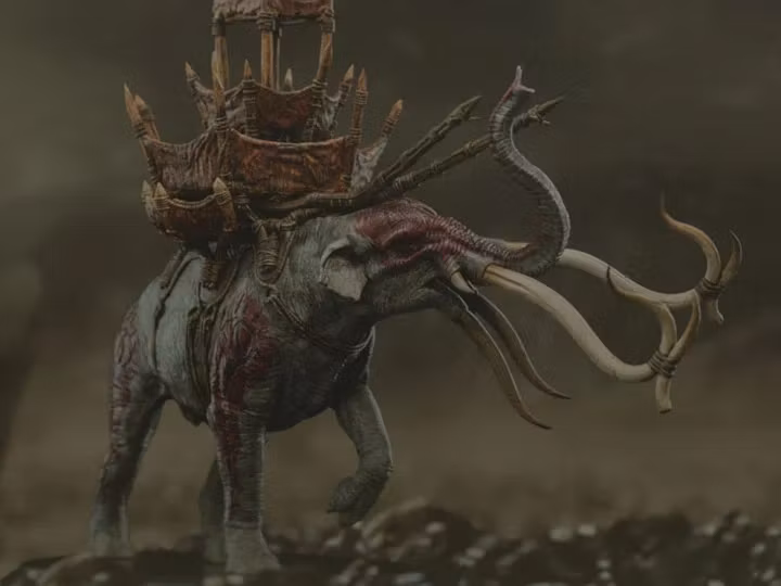 The Lord of the Rings: The Return of the King Mumak in Battle Miniature Statue