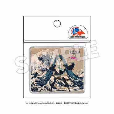 Katsushika Hokusai x Hatsune Miku 3D Magnet: Thirty-six Views of Mount Fuji (The Great Wave off Kanagawa)