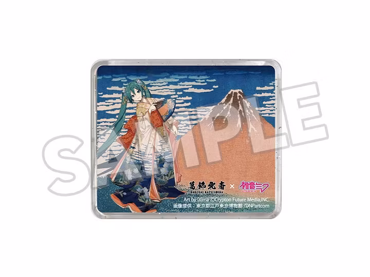 Katsushika Hokusai x Hatsune Miku 3D Magnet: Thirty-six Views of Mount Fuji (Fine Wind, Clear Morning)