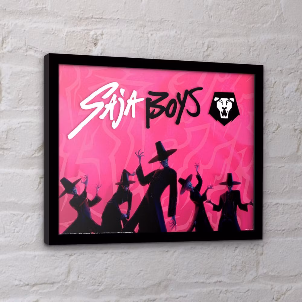 KPop Demon Hunters Collector Print Framed Poster Saja Boys Idol