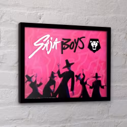 KPop Demon Hunters Collector Print Framed Poster Saja Boys Idol