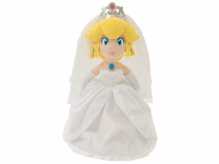 Super Mario Plush Figure Princess Peach Wedding
