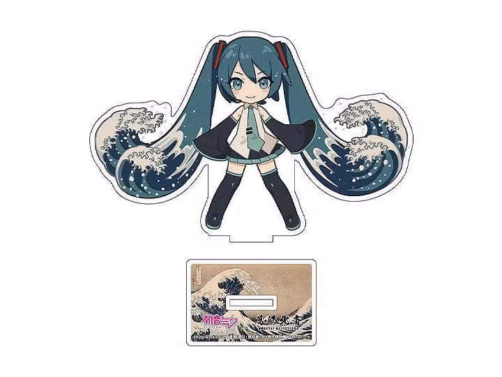 Hatsune Miku x Katsushika Hokusai iXima Die-Cut Acrylic Stand (The Great Wave off Kanagawa) (Chibi Character)
