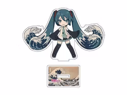 Hatsune Miku x Katsushika Hokusai iXima Die-Cut Acrylic Stand (The Great Wave off Kanagawa) (Chibi Character)