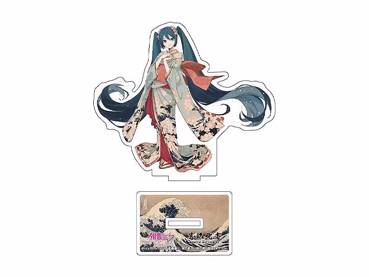 Hatsune Miku x Katsushika Hokusai iXima Die-Cut Acrylic Stand (The Great Wave off Kanagawa) (Kimono)