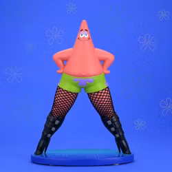 SpongeBob SquarePants Goofy Goober Rock Patrick Star in Fishnets 6" Art Figure