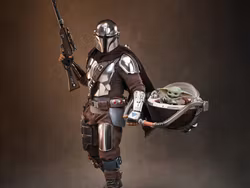 Star Wars: The Mandalorian and Grogu MMS872 The Mandalorian and Grogu (Deluxe Ver.) 1/6th Scale Collectible Figure Set