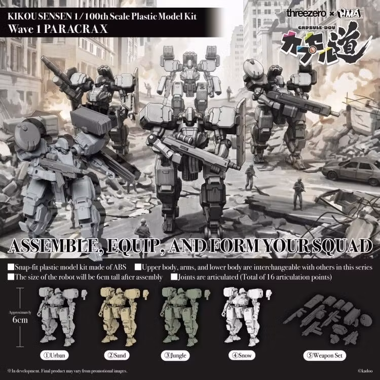 Kikou Sensen Capsule-Dou Wave 1 Paracrax Box of 6 Model Kits