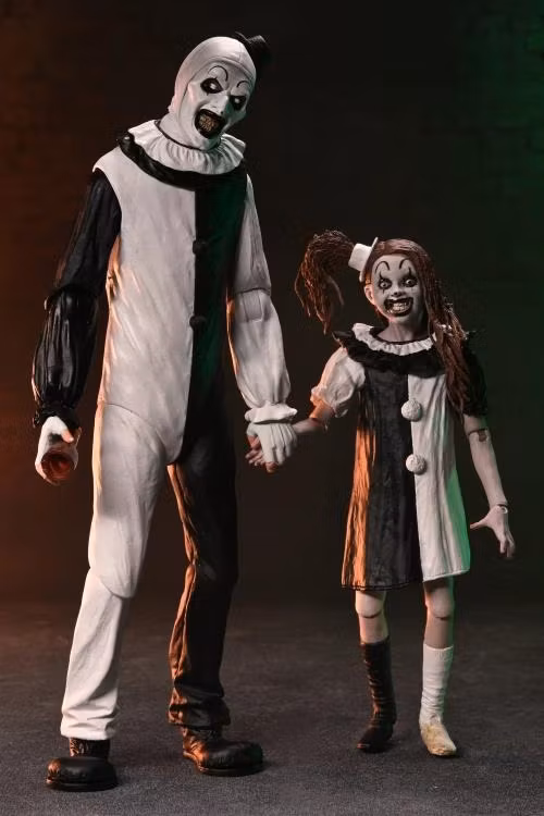 Terrifier 2 Ultimate Art the Clown & Little Pale Girl Action Figure Two-Pack