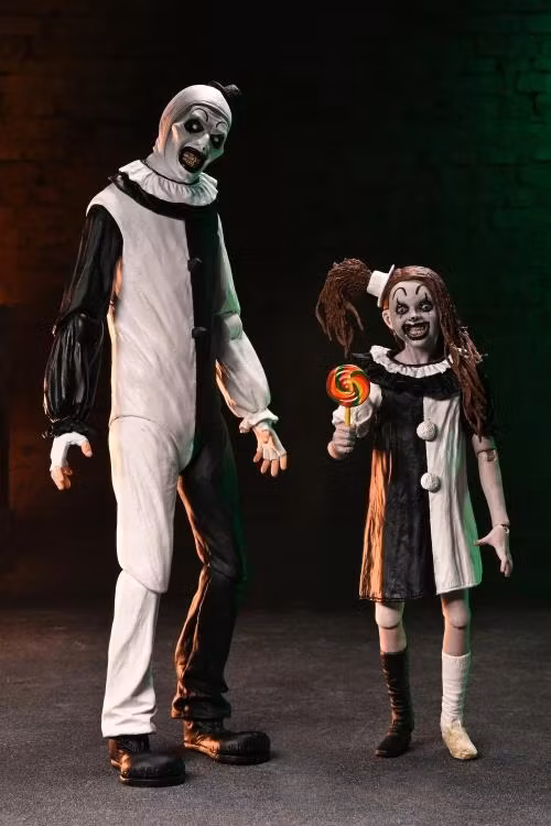 Terrifier 2 Ultimate Art the Clown & Little Pale Girl Action Figure Two-Pack