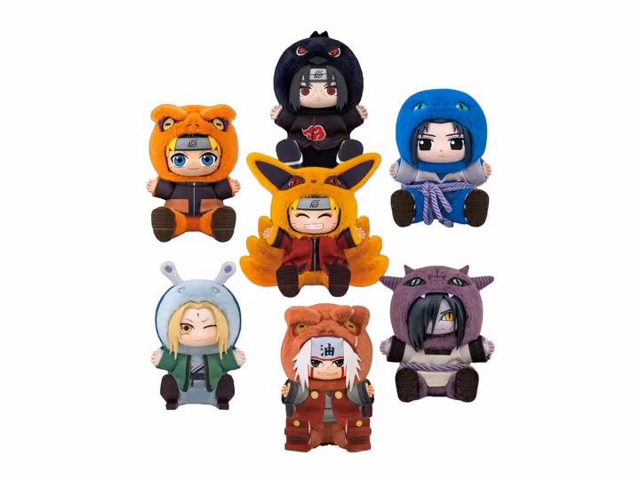 Naruto Cute Beasts Box of 6 Random Plush Figures