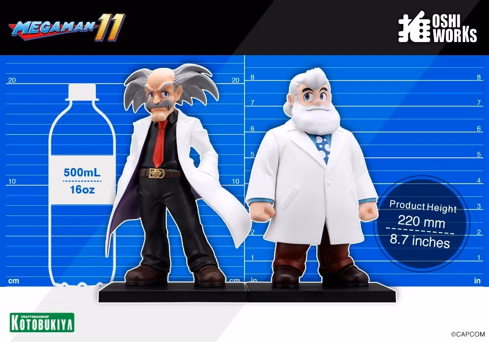 Mega Man 11 Oshi Works Dr. Wily & Dr. Light Figure Set