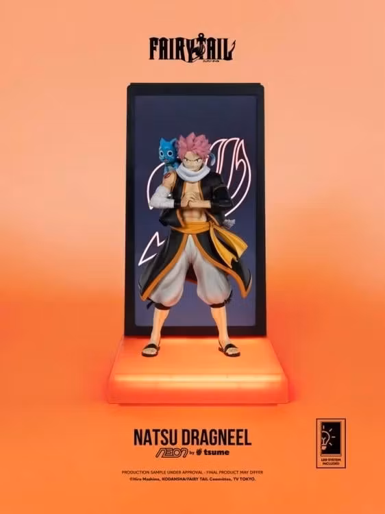 Fairy Tail NEON Natsu Dragneel Lighted Display Figure