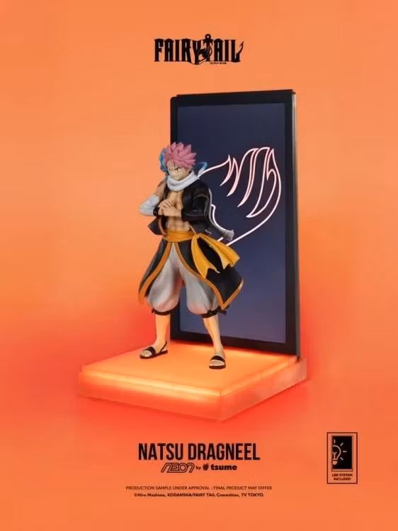 Fairy Tail NEON Natsu Dragneel Lighted Display Figure