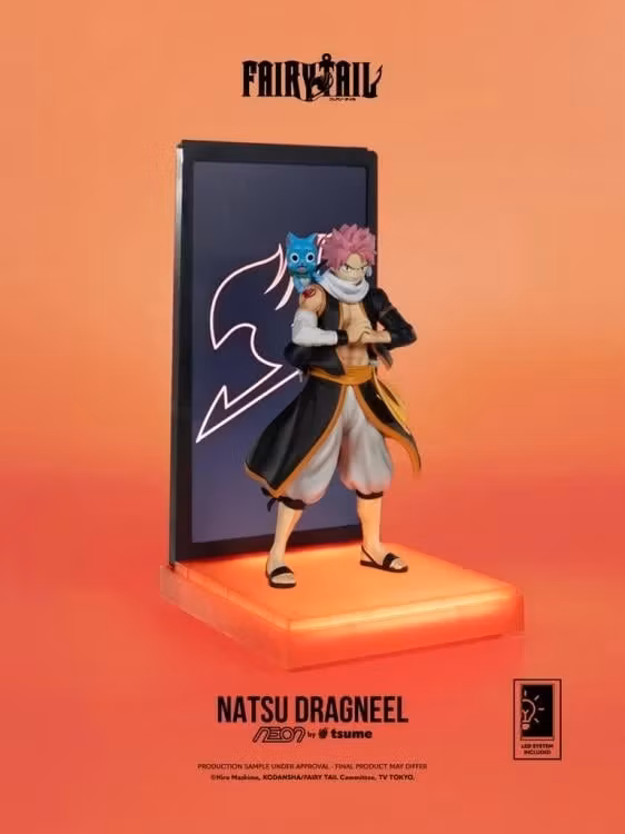 Fairy Tail NEON Natsu Dragneel Lighted Display Figure