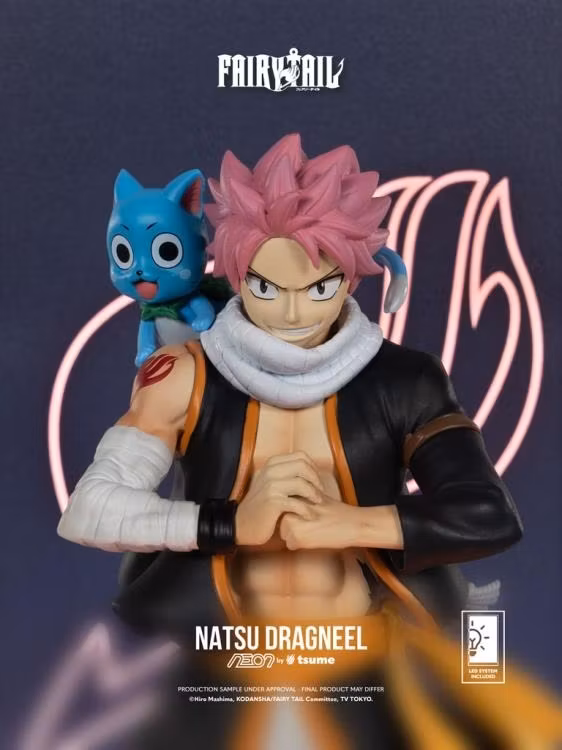 Fairy Tail NEON Natsu Dragneel Lighted Display Figure
