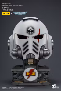 Warhammer 40,000 White Scars Mk X 1/1 Scale Helmet Replica with Display Stand