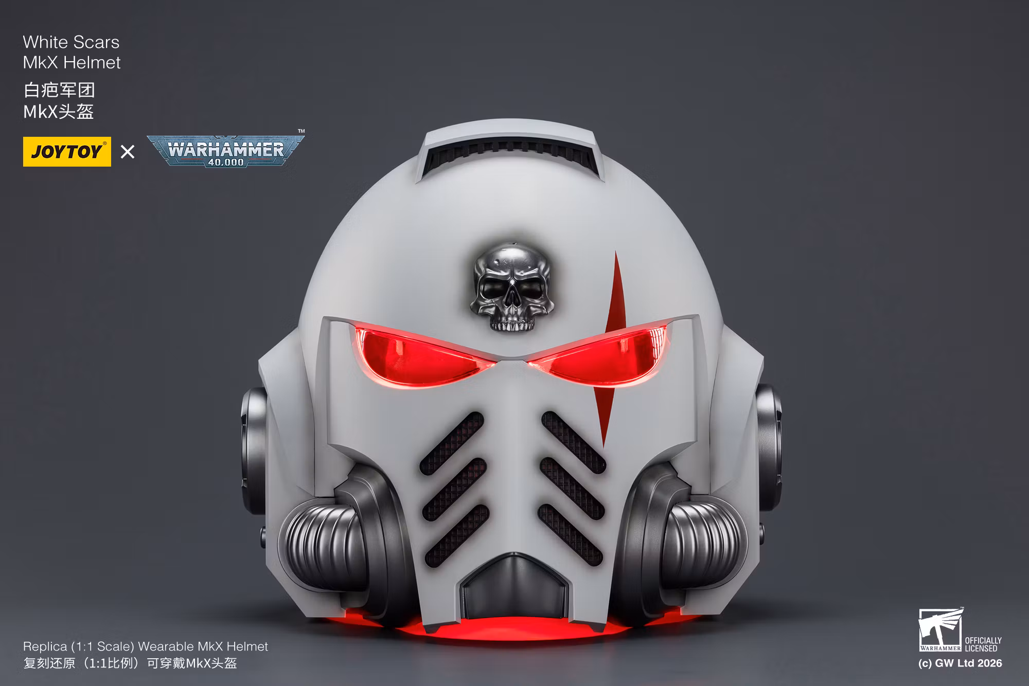 Warhammer 40,000 White Scars Mk X 1/1 Scale Helmet Replica