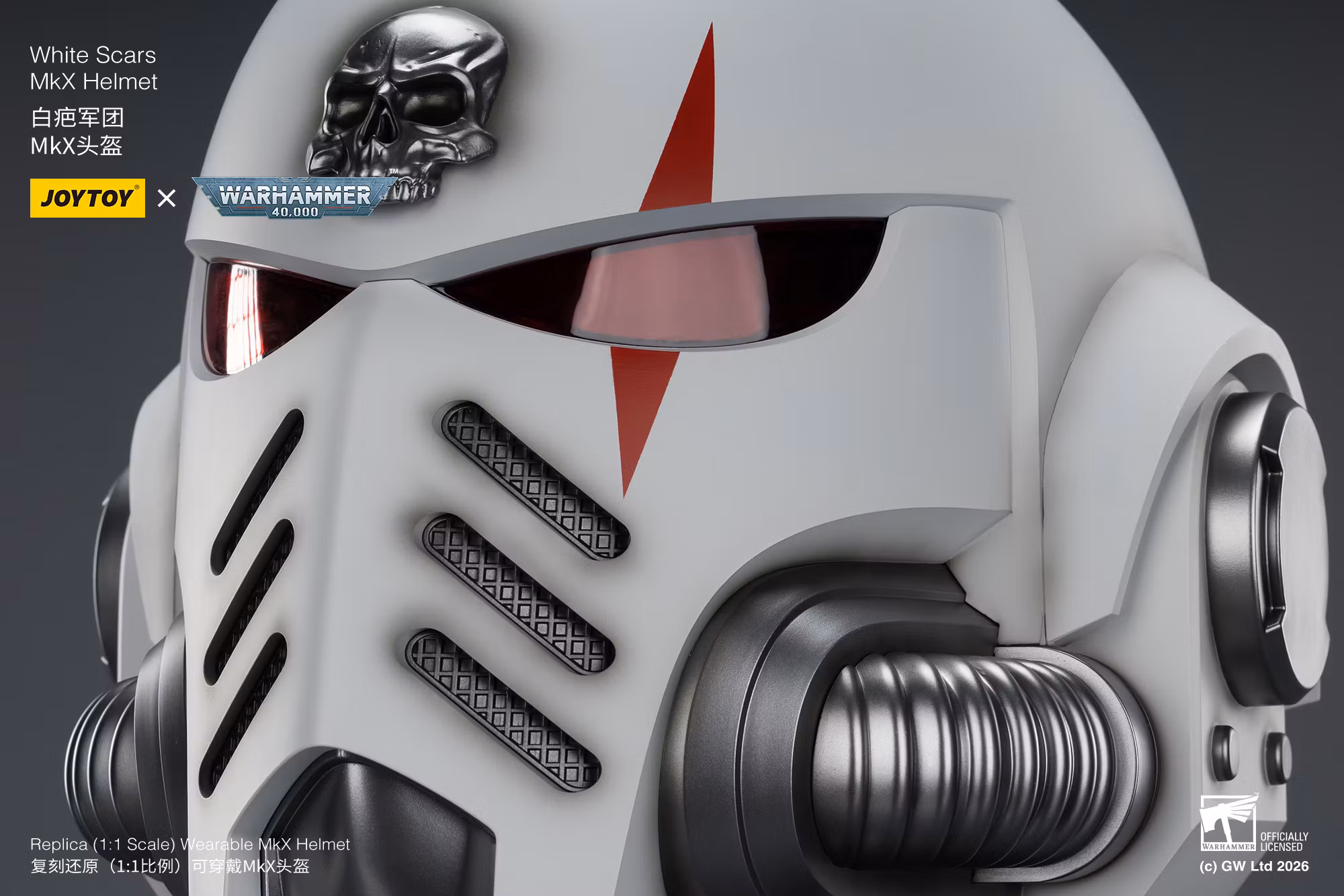 Warhammer 40,000 White Scars Mk X 1/1 Scale Helmet Replica