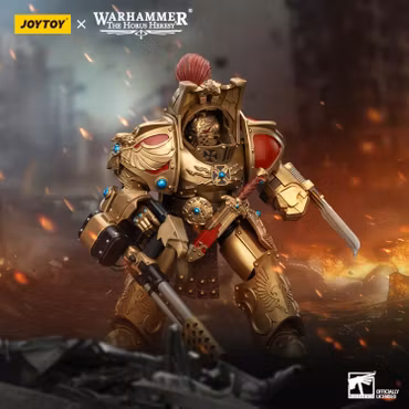 Warhammer: The Horus Heresy Legio Custodes Aquilon Terminator Squad Aquilon with Infernus Firepike 1/18 Scale Action Figure