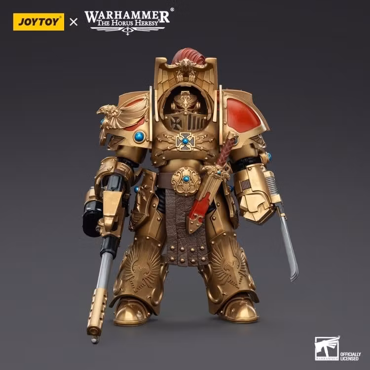 Warhammer: The Horus Heresy Legio Custodes Aquilon Terminator Squad Aquilon with Infernus Firepike 1/18 Scale Action Figure