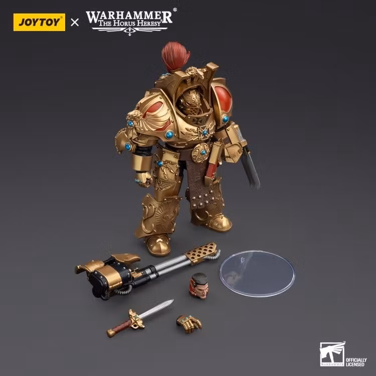 Warhammer: The Horus Heresy Legio Custodes Aquilon Terminator Squad Aquilon with Infernus Firepike 1/18 Scale Action Figure