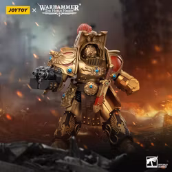 Warhammer: The Horus Heresy Legio Custodes Aquilon Terminator Squad Aquilon with Lastrum Storm Bolter 1/18 Scale Action Figure